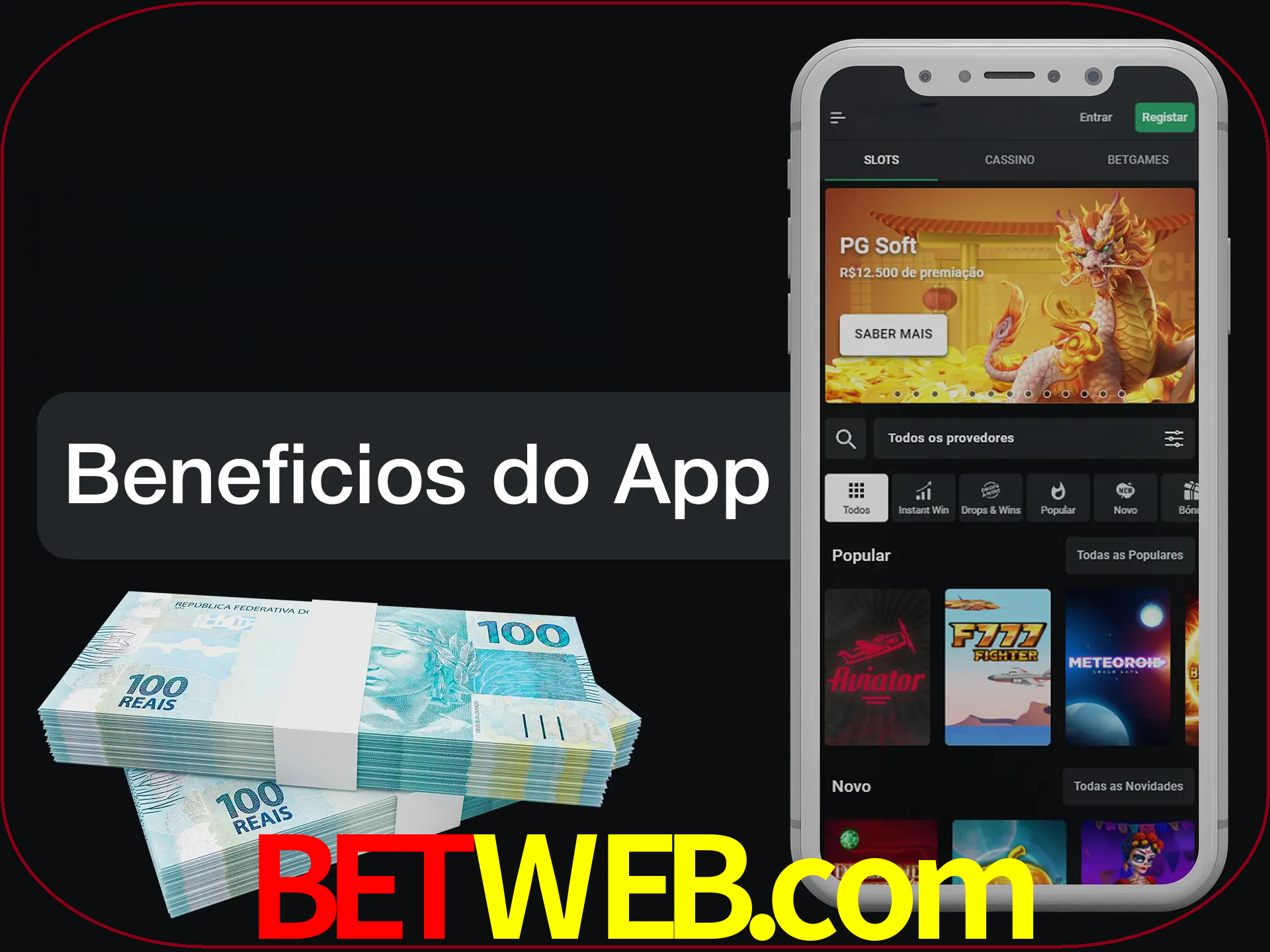 Obtenha todos os benefícios usando o aplicativo.